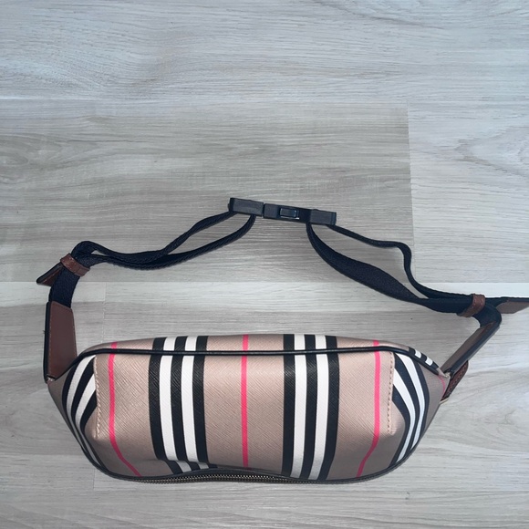 Burberry Sonny Belt Bag Icon Stripe Medium Brown - Picture 7 of 11